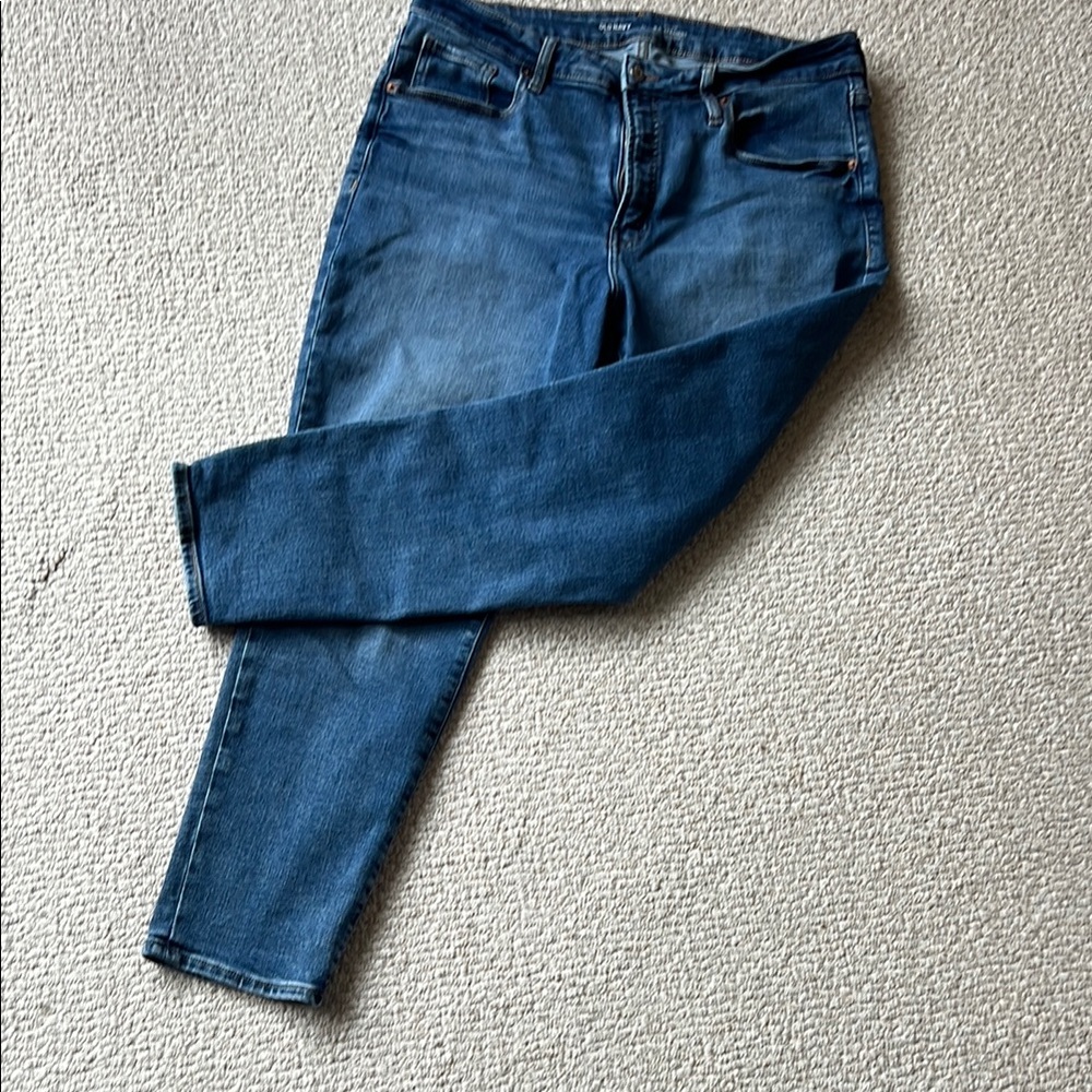 Old Navy Extra Stretch High- Rise O.G. Stretch Classic Blue Women's Jeans